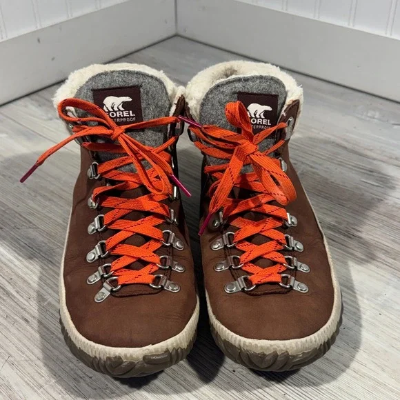 Sorrel Out N About Plus Conquest Women's Waterproof Brown Boots Sz 8.5 - Picture 3 of 10